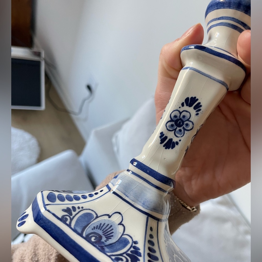 Delft Blue Hand-Made in Holland Candelstick Holders - Picture 14 of 14